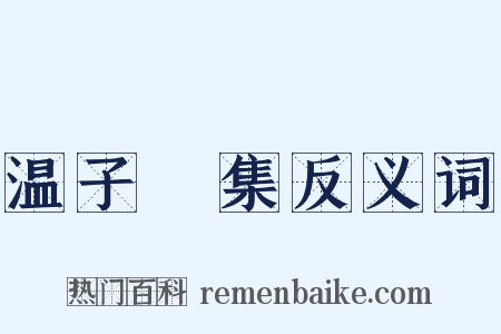 温子昇集反义词是什么意思的图片